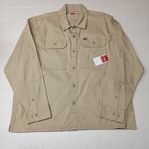 Wrangler Jacket Overshirt Outdoor Workwear Shacket Size XL Extra Large Beige NWT